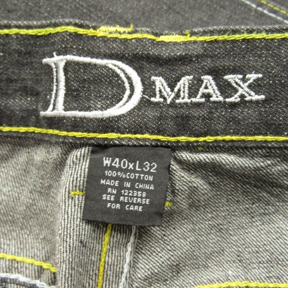Vintage DMax Jeans  Mens 37x32 Y2K Straight Leg Baggy Relaxed Grunge Tag Size 40 - Picture 4 of 14